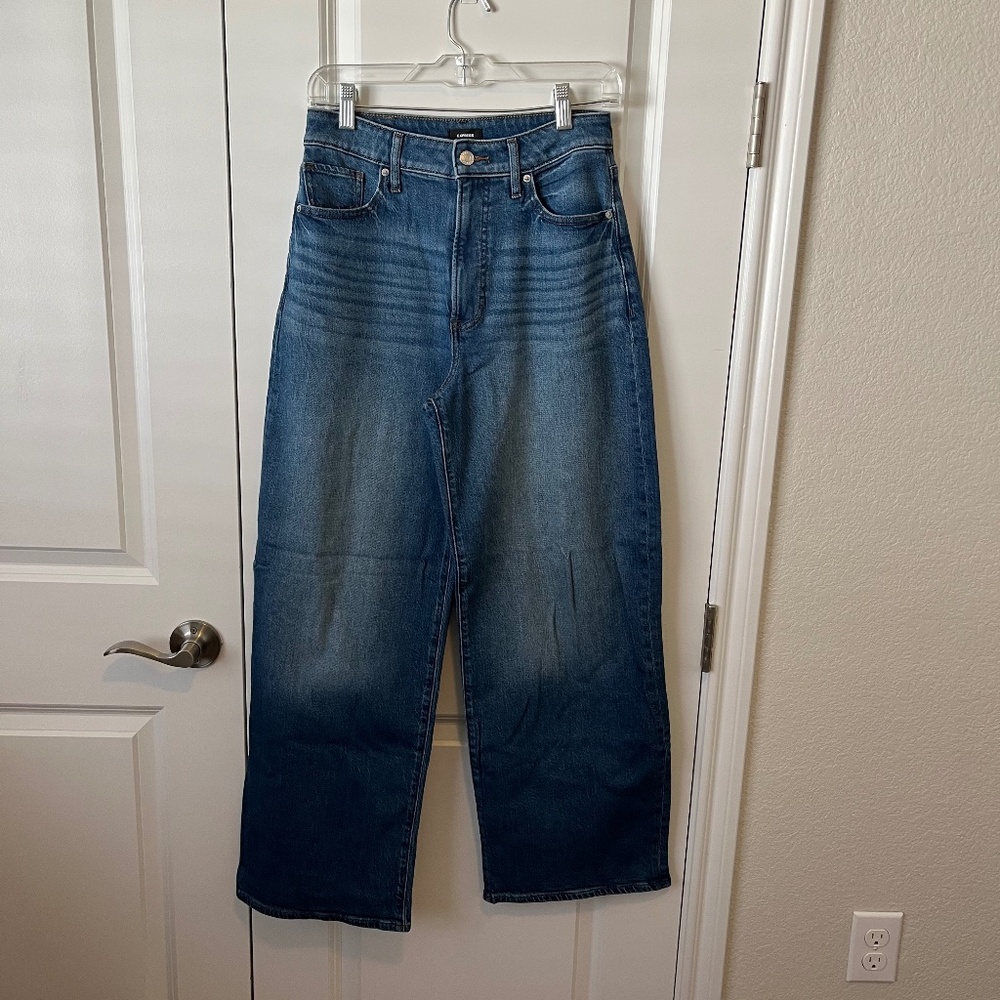 EXPRESS Baggy Wide Leg Jeans   SIZE 0R